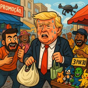 🛍️🔥 TRABALHADORES DA 25 DE MARÇO DISPARAM: “TRUMP NÃO AGUENTARIA UM DIA DE TRABALHO AQUI”